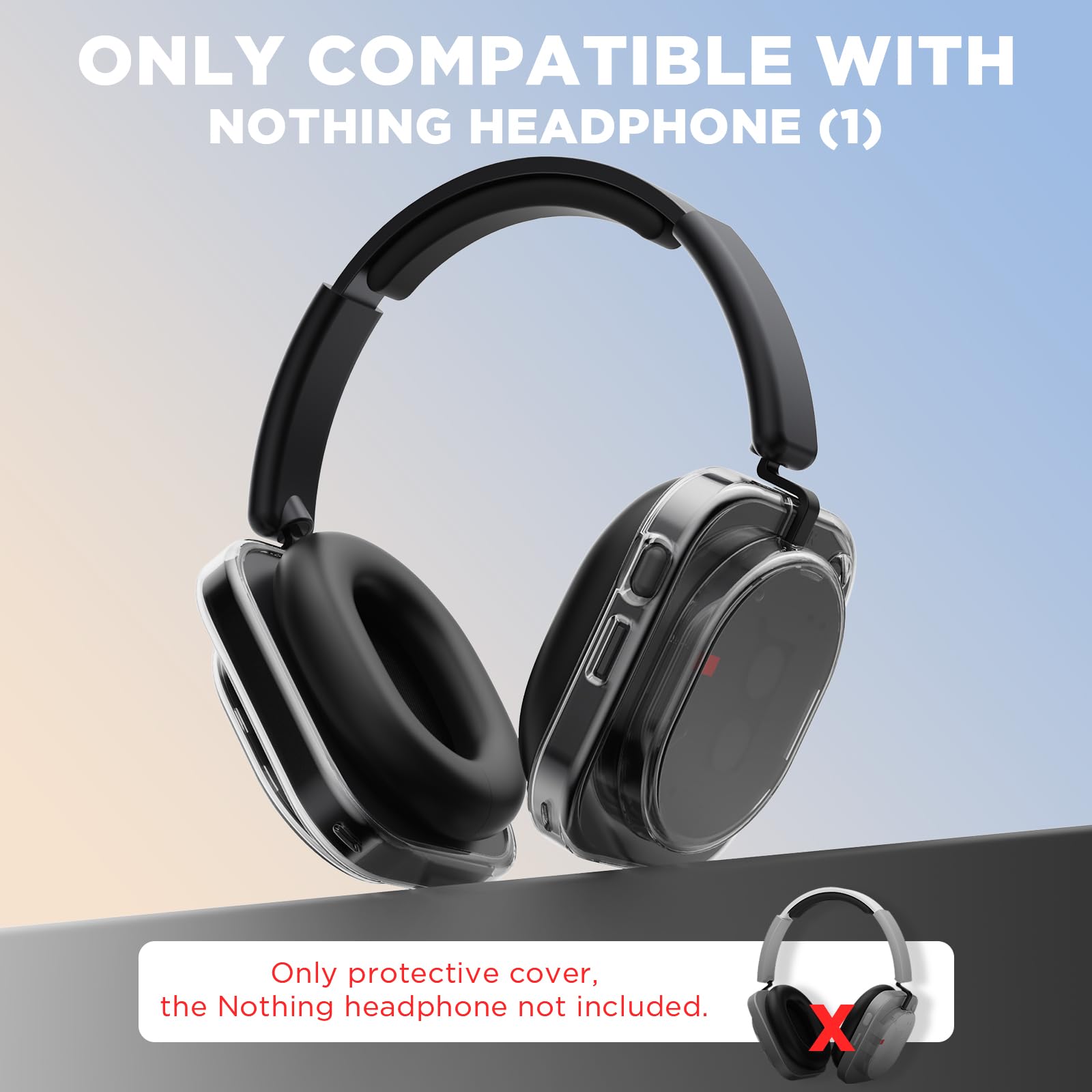 Amazon.com: for Nothing Headphone (1) Shell Case Cover,Clear TPU
